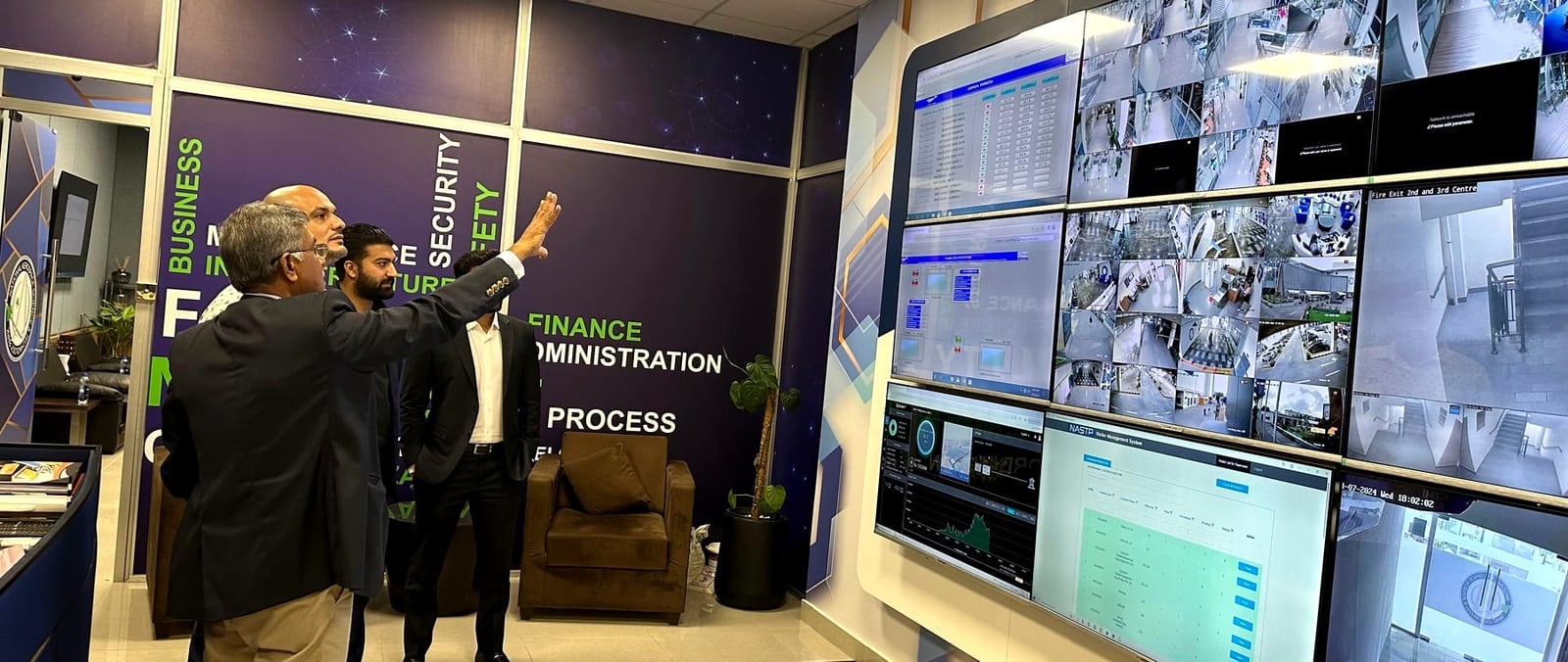 Command centre monitoring wall